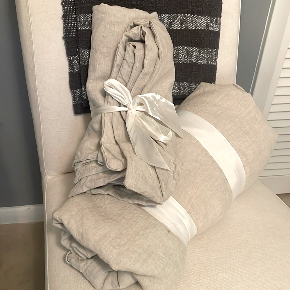 Linen , Sand color, washable